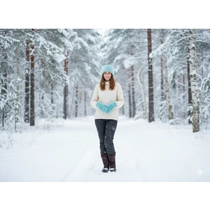 Unisex Hakiki Kuzu Postu Posteki Çift Kat Bere Şapka Börk