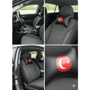 Ay Yıldızlı Araç Içi Konfor -Oto Boyun Yastığı (4 Renk Seçeneği)