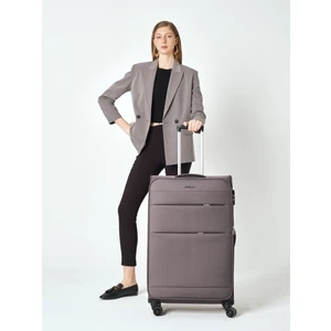 Pierre Cardin 4200 Büyük Boy Ultra Light Hafif Lüx Kumaş Tekerlekli Valiz