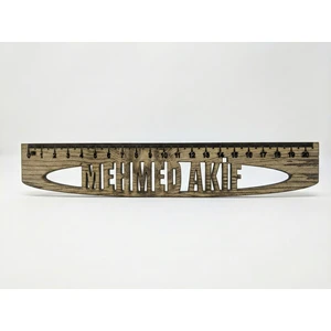 Tahtagurusu Kişiye Özel Isimli Ahşap Cetvel - 20 cm Öğrenci ve Okul Hediyesi - Lazer Kesim 1. Sınıf Mdflam