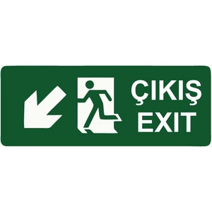 Çıkış Exıt Isg Uyarı Levhası Pvc A5 15X21 cm