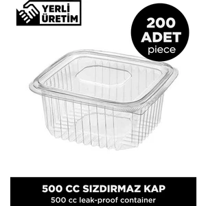 Sepet Doldur 500 cc Sızdırmaz Kap - 200 Adet