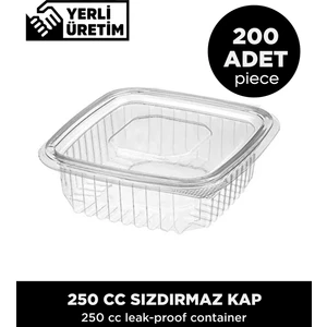 Sepet Doldur 250 cc Sızdırmaz Kap - 200 Adet