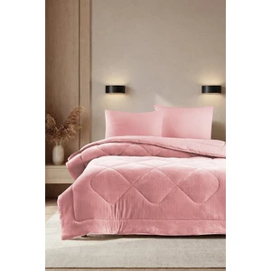 Yeni Nesil Wellsoft Çift Kişilik Yorgan | Ön Yüz Wellsoft - Arka Yüz Pamuk Yorgan Seti 195X215CM | 2 Yastık Kılıfı