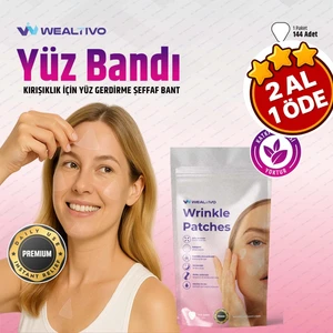 Yüz Bandı 144 Adet Kırışıklık Için Şeffaf Yüz Germe Bantları Premium (Wrinkle Patch)