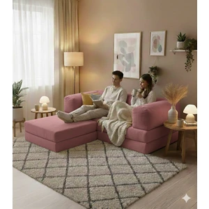 200X200 Köşe Takımı |kadife | Köşe Koltuk | Modüler Köşe Takımı | Yataklı L Koltuk | Fitilli Kadife | Yıkanabilir Fitilli Kadife Kumaş