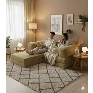 200X200 Köşe Takımı |kadife | Köşe Koltuk | Modüler Köşe Takımı | Yataklı L Koltuk | Fitilli Kadife | Yıkanabilir Fitilli Kadife Kumaş