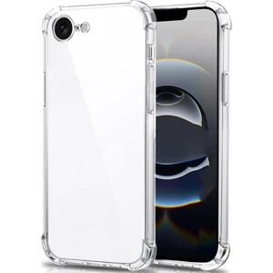 Caseart Apple iPhone 16E Kapak Kamera Korumalı Airbag Antishock Köşe Korumalı Şeffaf Silikon Kılıf