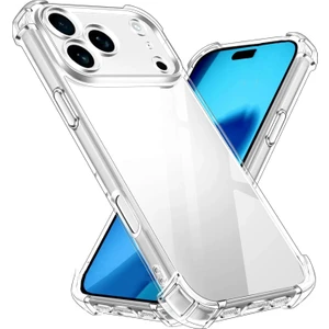 Case World Caseworld Apple iPhone 17 Promax Kapak Kamera Korumalı Airbag Antishock Köşe Korumalı Şeffaf Silikon Kılıf