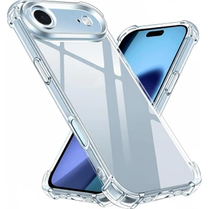 Caseart Apple iPhone 17 Air Kapak Kamera Korumalı Airbag Antishock Köşe Korumalı Şeffaf Silikon Kılıf