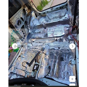 Kl Home  6mm 100*100 cm  (1m2) Aluminize Folyo Kaplı Oto Araç Kaput Ses Yalıtım Süngeri Yapışkanlı