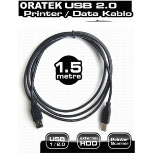 Canon Pixma G3471 MC-G04 1.5 Metre Yazıcı Kablosu - USB A To B Printer Cable | Tüm Markalara Uyumludur. 1.5mt