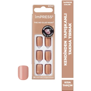 İmpress Color Kendinden Yapışkanlı Takma Tırnak Kısa Tarçın