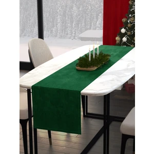 Demor Home Kadife Dokulu Çam Yeşili Runner