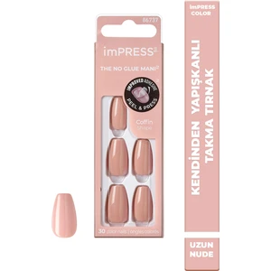 İmpress Color Kendinden Yapışkanlı Takma Tırnak Uzun Nude Kiremit