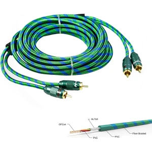 2RCA Anfi Kablo 5 Metre Bakır X-1122G Konser ve DJ Setleri için Uygun