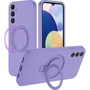 Nezih Case Samsung Galaxy A17 Uyumlu Içi Kadife Stand Olabilen Halka Yüzüklü Kılıf