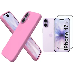 Apple iPhone 17 Uyumlu Içi Kadife Lansman Kılıf ve 5d Tam Kaplayan Cam Ekran Koruyucu