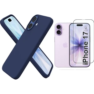 Apple iPhone 17 Uyumlu Içi Kadife Lansman Kılıf ve 5d Tam Kaplayan Cam Ekran Koruyucu