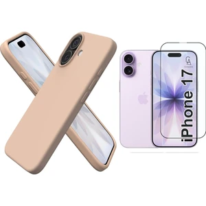 Apple iPhone 17 Uyumlu Içi Kadife Lansman Kılıf ve 5d Tam Kaplayan Cam Ekran Koruyucu