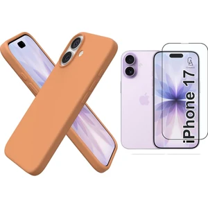 Apple iPhone 17 Uyumlu Içi Kadife Lansman Kılıf ve 5d Tam Kaplayan Cam Ekran Koruyucu