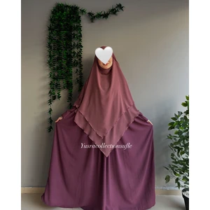 Yüsra Collection Ayrobin Elbise ve Uzun Sufle 2’li Takım