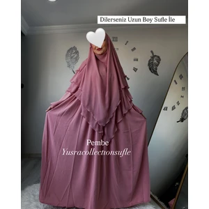 Yüsra Collection Ayrobin Elbise ve Uzun Sufle 2’li Takım