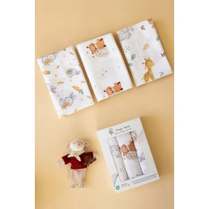 Lizayn Tekstil Çok Amaçlı Müslin Örtü & Battaniye 3'lü Set %100 Pamuk Oeko-Teks Sertifikalı 80X80 cm