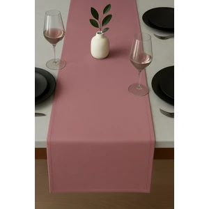 De'vor Kadife Görünümlü Pembe Masa Runnerı