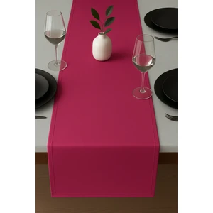 De'vor Kadife Görünümlü Fuşya Masa Runnerı