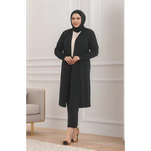 Büyük Beden Mevsimlik Rahat Kesim Uzun Hırka Dökümlü Anne Beden Kadın Hırka