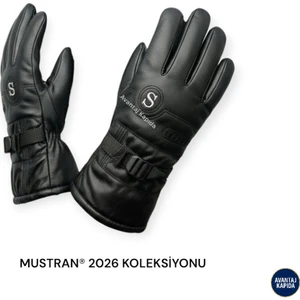 İçi Kürklü Deri Motorcu Eldiveni L-XL | Kışlık Suya Dayanıklı Rüzgar Geçirmez Sıcak Tutucu Unisex