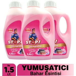 Stop Forte 3'lü Çamaşır Yumuşatıcı 1.5 Litre Bahar Esintisi