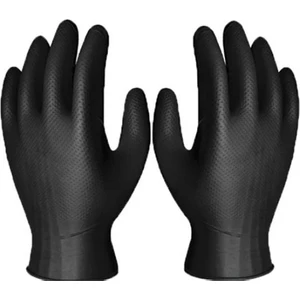 Siyah Kalın Nitril Eldiveni