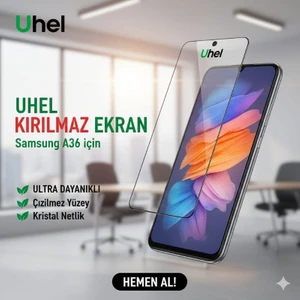 Samsung Galaxy A36 Ekran Koruyucu Film Kırılmaz Cam Koruması Parlak Şeffaf Temperli Darbe Dayanıklı