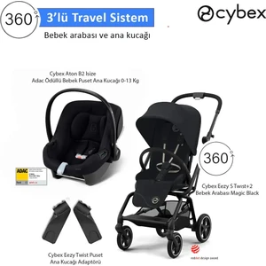3 Lü Travel Sistem Eezy S 360 Twist+2 + Aton B2 Isize + Eezy Adaptör