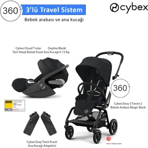 3 Lü Travel Sistem Eezy S 360 Twist+2 + Cloud T Isize + Eezy Adaptör