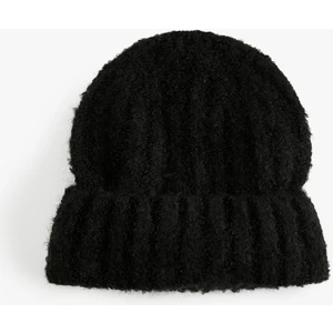 Yumuşak Dokulu Katlama Detaylı Kırçıllı Örgü Bere