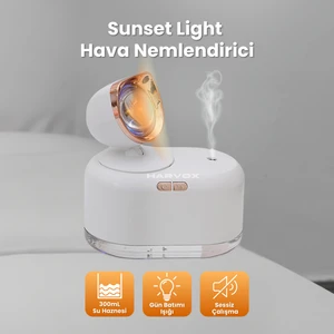 Sunset Light Hava Nemlendirici Aroma Difüzörü Aromaterapi Buhar Makinesi