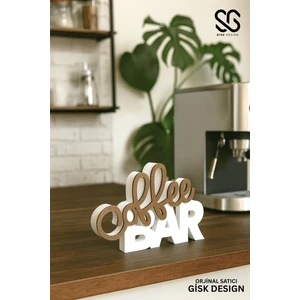 Kahve Köşesi Coffee Bar Yazılı Dekoratif Masaüstü Biblo