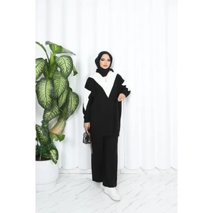 Zarif Yaka Detaylı Triko Takım