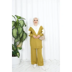 Zarif Yaka Detaylı Triko Takım