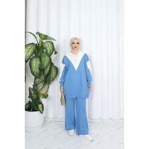 Zarif Yaka Detaylı Triko Takım