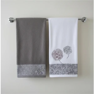 Phlox Bambu 2'li Havlu 50X90CM - Antrasit Beyaz