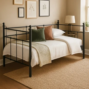 Lalas Daybed Tek Kişilik Sedir Divan Metal Karyola 90x200