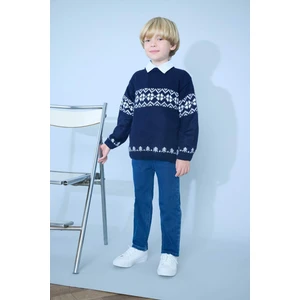 Erkek Bebek Beli Lastikli Okul Jean Pantolon D2520A525AU