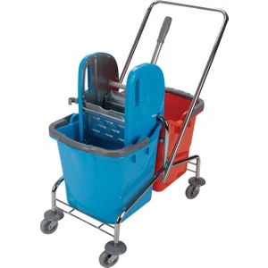 CK752 Çift Kovalı Metal Presli Krom Taşıyıcılı Temizlik Seti 2x25 LT