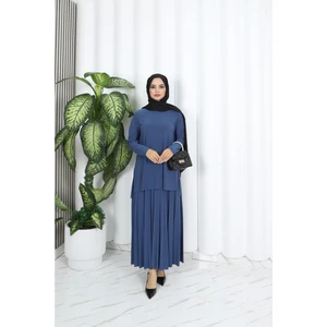 Eteği Piliseli Sade Tunik Takım