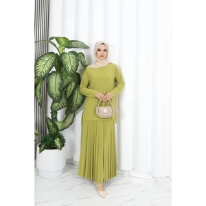 Eteği Piliseli Sade Tunik Takım