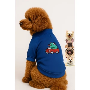 Salya Store Nakış baskılı küçük ırk köpek sweatshirt, SpeedFrog köpek kıyafeti
